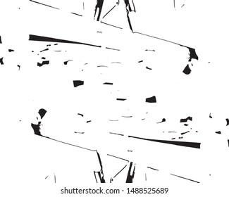 Grunge background black and white. Vector city texture dark. Abstract pattern of cracks, dust, dirt.