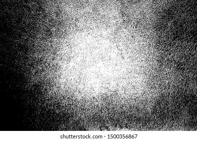 Grunge background black and white. Vector city texture dark. Abstract pattern of cracks, dust, dirt. Old worn surface of destruction. Corrosion covered wall