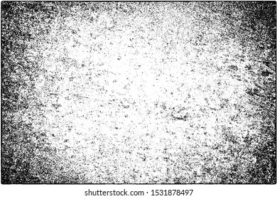 Grunge background black and white. Vector texture of scratches, chips, cracks. Monochrome gloomy pattern of the old surface