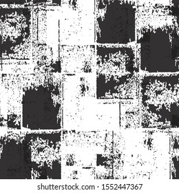 Grunge background black and white vector seamless