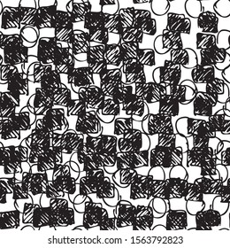 Grunge background black and white vector abstract seamless