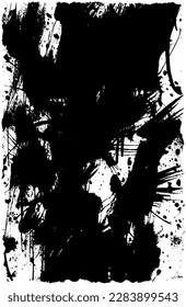 Grunge background black and white vector template