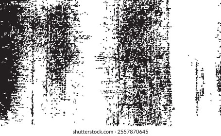 Grunge background. Black and white vector. Abstract texture of dust, dirt, stains. Grunge overlay layer. Distressed texture. Rough, scratch, splatter grunge pattern.