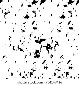 Grunge background black and white vector. Abstract monochrome seamless pattern