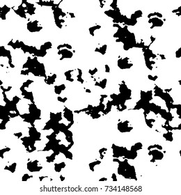 Grunge background black and white vector. Abstract monochrome seamless pattern