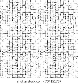 Grunge background black and white vector. Abstract monochrome seamless pattern