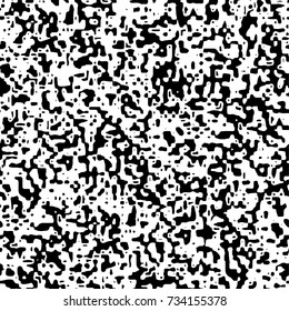 Grunge background black and white vector. Abstract monochrome seamless pattern