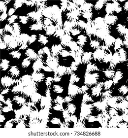 Grunge background black and white vector. Abstract monochrome seamless pattern
