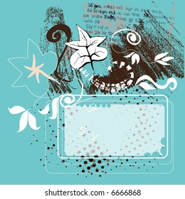 grunge background blank frame for text