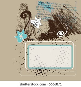grunge background blank frame for text