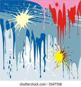 Grunge background: blots & drips