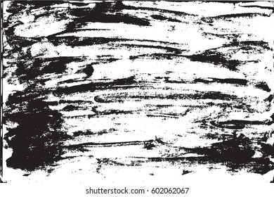 Grunge background brush strokes of black paint. Creative texture, ink vector