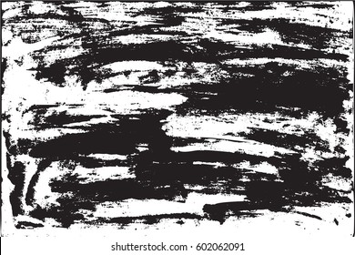 Grunge background brush strokes of black paint. Creative texture, ink vector
