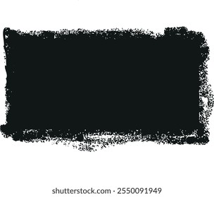 Grunge background brushes stroke set isolated black on white. Abstract sketch to create border. Paint design template. Smear texture for banner. Dirty effect. Print copy space. illustration