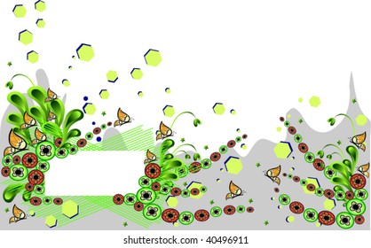 Grunge background with butterfly