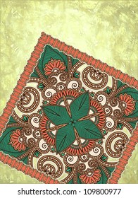 grunge background with carpet detail with place for your text . Hand made and hobby theme