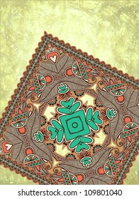 grunge background with carpet detail with place for your text . Hand made and hobby theme