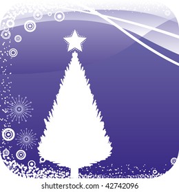 Grunge Background with Christmas tree