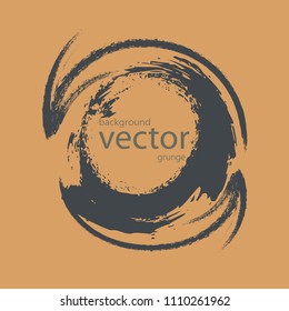 Grunge background with circle, round grunge element, vector.