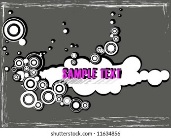 grunge background with circles