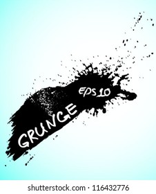 Grunge background with circles and black ink