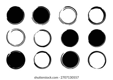 Ilustración vectorial de círculos de fondo de grunge