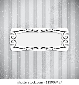 Grunge background with classic frame. Vector illustration