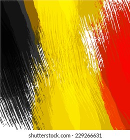 Grunge background in colors of belgian flag