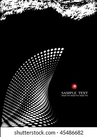 Grunge background composition, Web template (halftone)