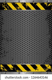grunge background with danger symbol