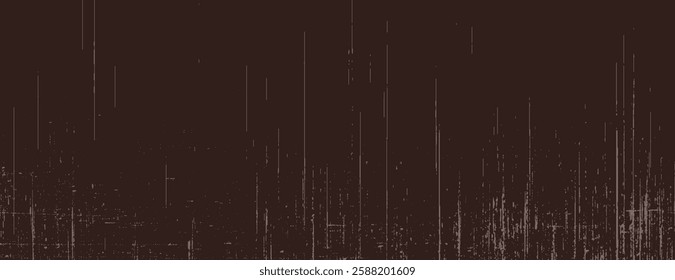 Grunge background with a dark brown background, featuring vertical lines and distressed texture. Brown color enhances the rugged background. Minimal distressed grunge texture background vector