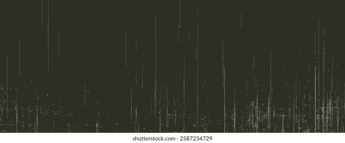 Grunge background with dark green background color and vertical scratch texture. The background is textured and green with a distressed look. Minimal distressed grunge texture background vector