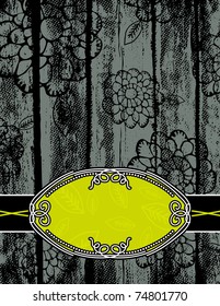 grunge background with decorative  labels suitable for design, vector