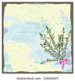 Grunge background design with bunch of small flowers