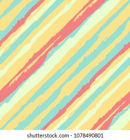 Grunge Background with Diagonal Stripes. Abstract Texture with Brush Strokes. Scribbled Grunge Motif for Fabric, Print, Textile Retro Vector Background with Stripes.