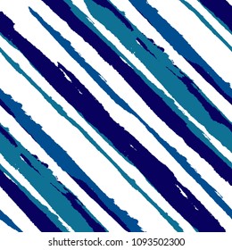 Grunge Background with Diagonal Stripes. Abstract Texture with Dry Brush Strokes. Scribbled Grunge Pattern for Fabric, Print, Textile Trendy Vector Background.