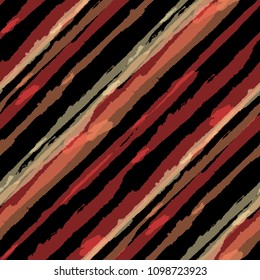 Grunge Background with Diagonal Stripes. Abstract Texture with Brush Strokes. Scribbled Grunge Pattern for Fabric, Print, Textile Retro Vector Background with Stripes.