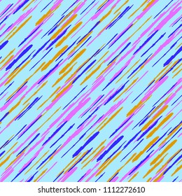 Grunge Background with Diagonal Stripes. Abstract Texture with Dry Brush Strokes. Scribbled Grunge Rapport for Fabric, Cloth, Paper Retro Vector Background.