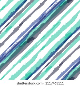 Grunge Background with Diagonal Stripes. Abstract Texture with Brush Strokes. Scribbled Grunge Motif for Fabric, Print, Textile Rustic Vector Background with Stripes.