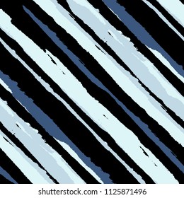 Grunge Background with Diagonal Stripes. Abstract Texture with Dry Brush Strokes. Scribbled Grunge Motif for Fabric, Cloth, Paper Trendy Vector Background.