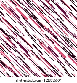 Grunge Background with Diagonal Stripes. Abstract Texture with Dry Brush Strokes. Scribbled Grunge Motif for Fabric, Cloth, Paper Retro Vector Background.