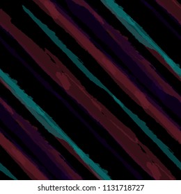 Grunge Background with Diagonal Stripes. Abstract Texture with Dry Brush Strokes. Scribbled Grunge Motif for Fabric, Cloth, Paper Rustic Vector Background with Stripes.