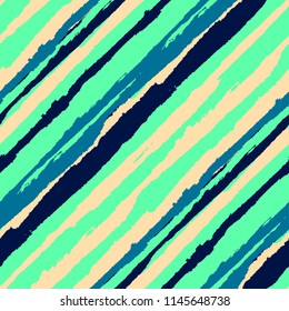 Grunge Background with Diagonal Stripes. Abstract Texture with Dry Brush Strokes. Scribbled Grunge Motif for Fabric, Cloth, Textile Trendy Vector Background with Stripes.