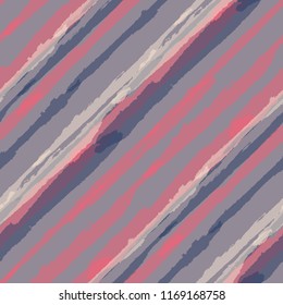Grunge Background with Diagonal Stripes. Abstract Texture with Brush Strokes. Scribbled Grunge Pattern for Fabric, Cloth, Textile Trendy Vector Background.
