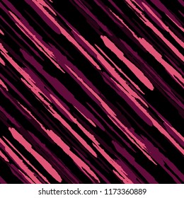 Grunge Background with Diagonal Stripes. Abstract Texture with Dry Brush Strokes. Scribbled Grunge Motif for Fabric, Cloth, Textile Retro Vector Background.
