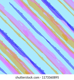 Grunge Background with Diagonal Stripes. Abstract Texture with Brush Strokes. Scribbled Grunge Pattern for Fabric, Print, Textile Retro Vector Background.