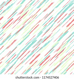 Grunge Background with Diagonal Stripes. Abstract Texture with Dry Brush Strokes. Scribbled Grunge Motif for Fabric, Print, Textile Rustic Vector Background.