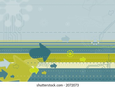 grunge background with different symbols