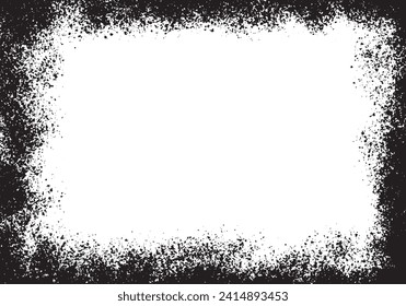Grunge background distress overlay texture black and white. Dirty horizontal monochrome pattern of the old worn surface. Retro grunge textures banner. Abstract dotted, damaged, old, concrete,scratched