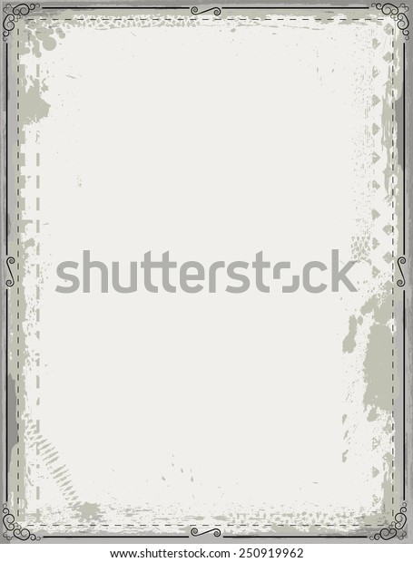 Grunge Background . Distress Texture with Vector\
Calligraphic Swirl Border Frame.\
